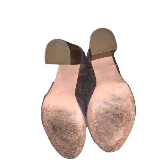 Fergalicious by Fergie Doe Grey Harvey Ankle Open Toe Booties Size 9.5 - Picture 7 of 11